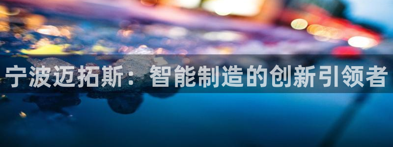 天辰娱乐：宁波迈拓斯：智能制造的创新引领者