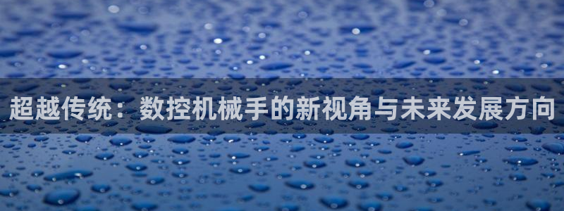 天辰娱乐待遇:超越传统:数控机械手的新视角与未来发展方向